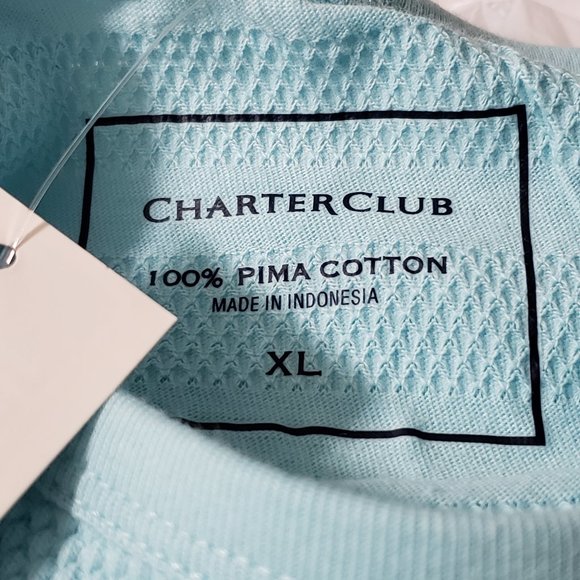 Charter Club Blue Textured Top - Picture 11 of 13